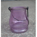 Spray glass candle holder,small size glass lantern,glass lantern candle holder